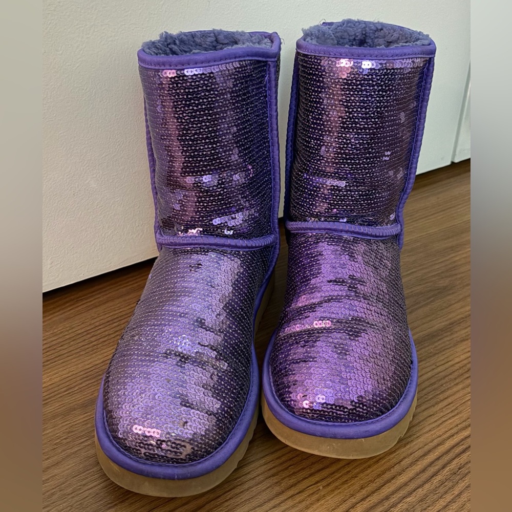 UGG Dark Purple Sequin Boots